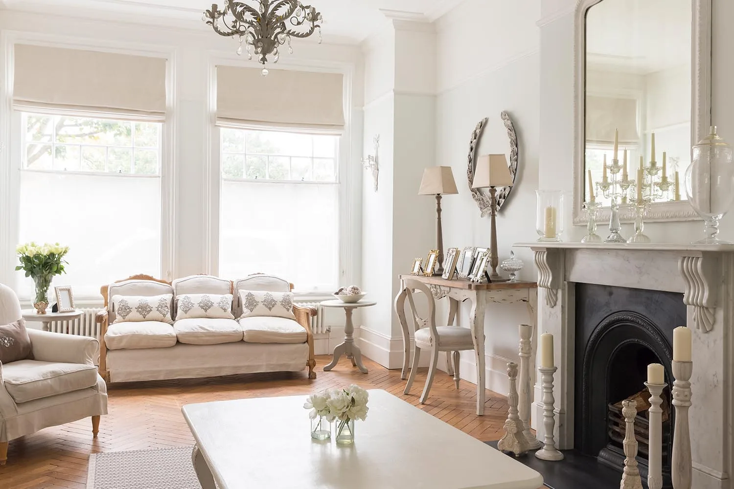 white interior