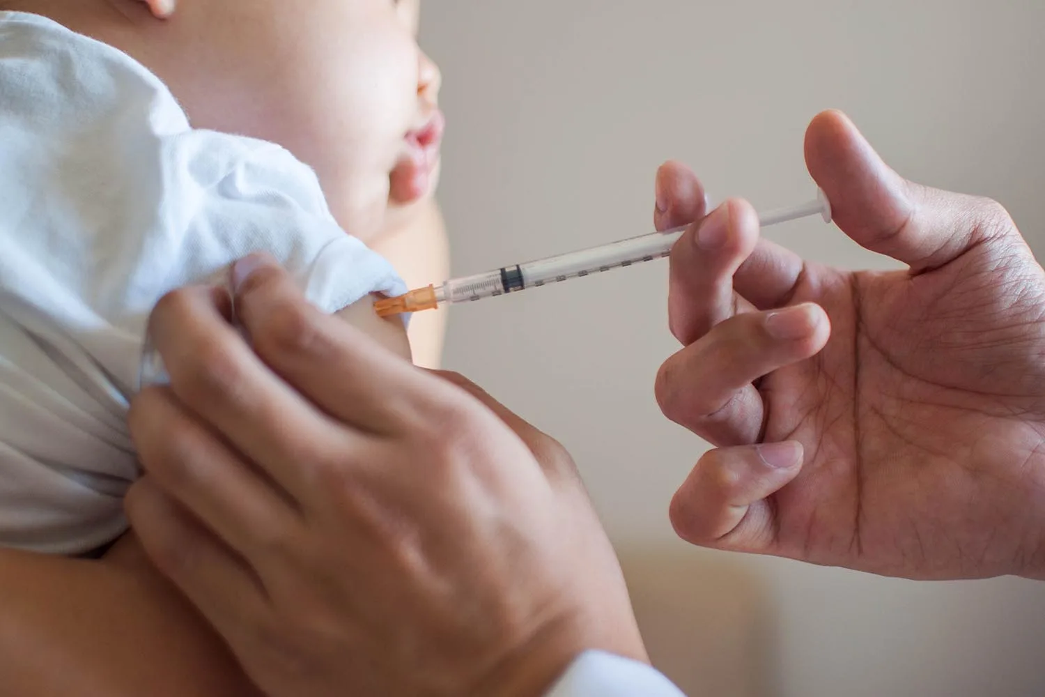 baby getting vaccination