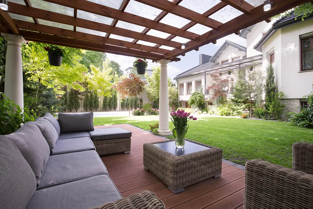 pergola view of garden
