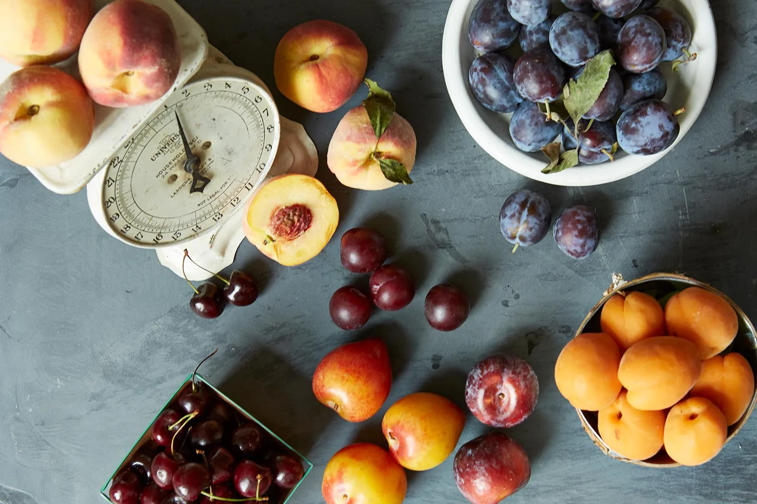 various stone fruit