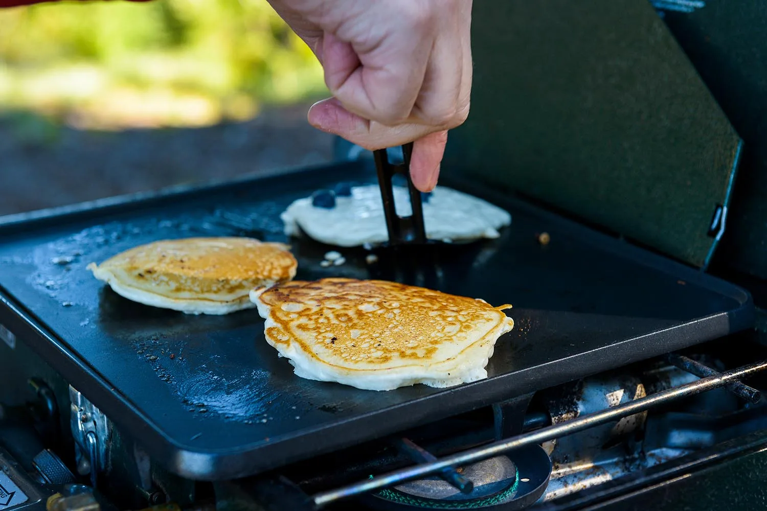 pancakes on barbecue