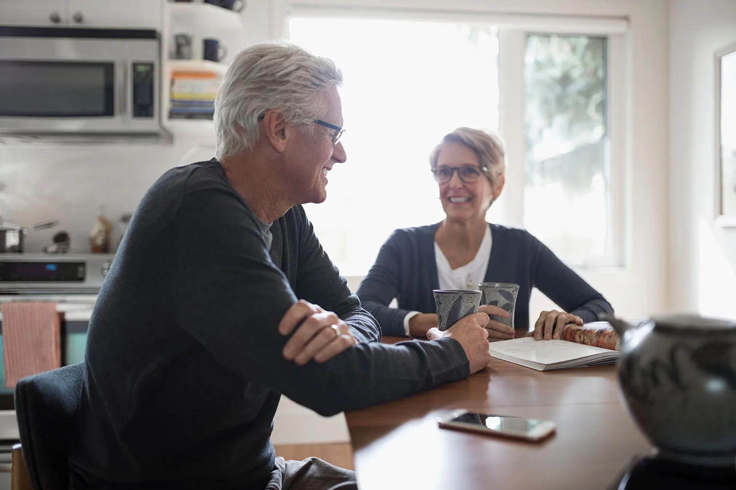 couple sitting at table