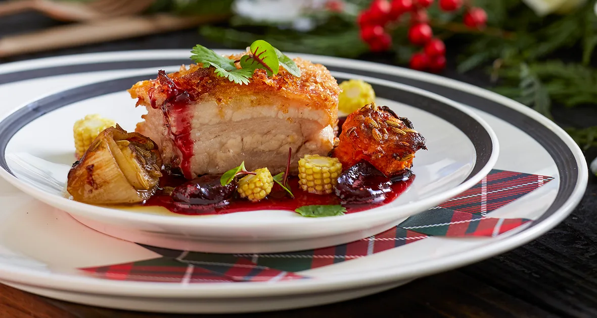 Pork belly with black pepper cherry caramel Recipe - Better Homes & Gardens Australia
