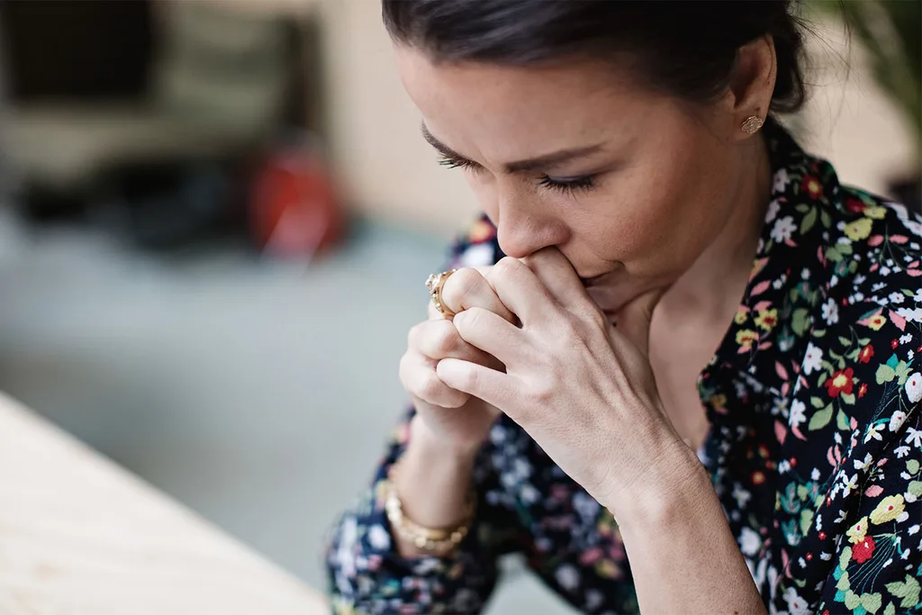 Woman looking stressed