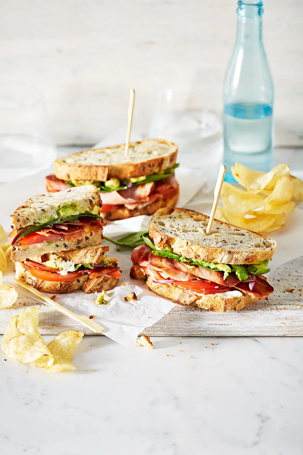Maple-glazed HLT sandwich
