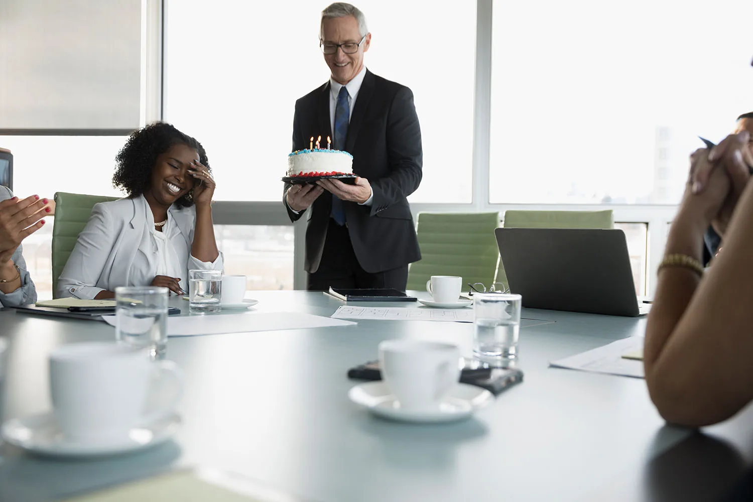 office birthday cake