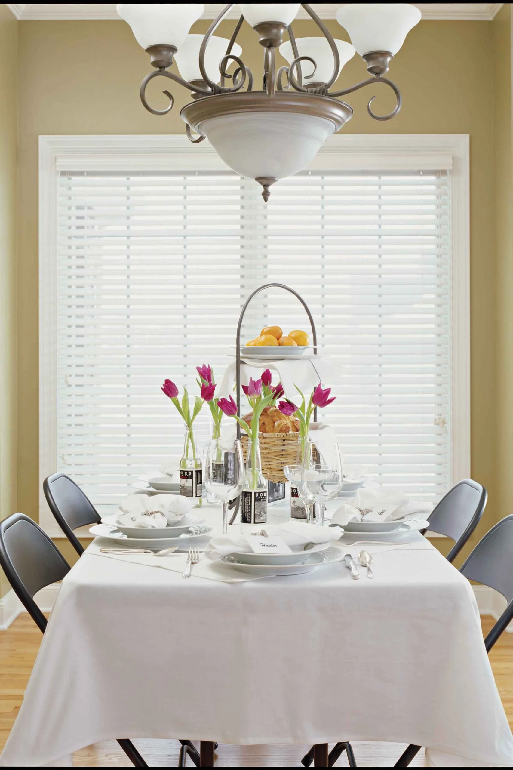 white window blinds