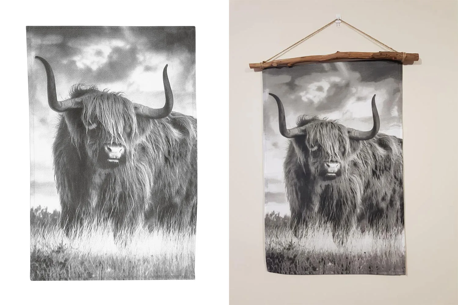 Highland cow wall hanging