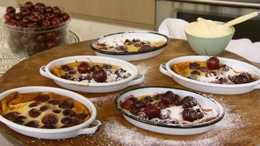 Cherry & almond clafoutis
