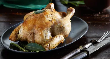 Traditional French  pot roast chicken