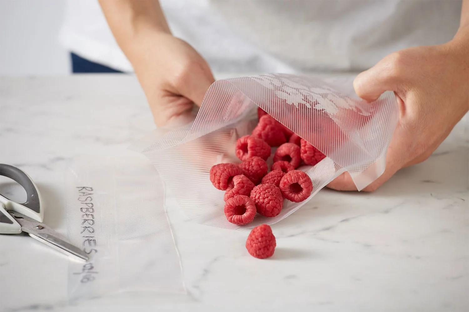 Frozen raspberries