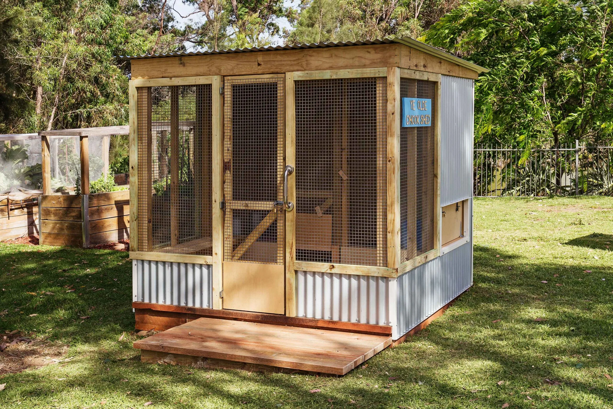 Chicken shed in garden