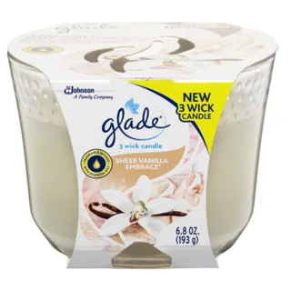Glade&reg; 3-wick Sheer Vanilla Embrace&reg; Candle