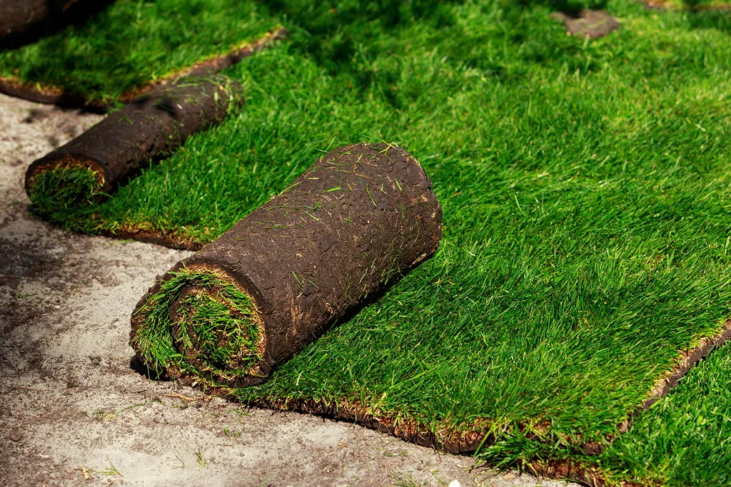 laying new turf lawn