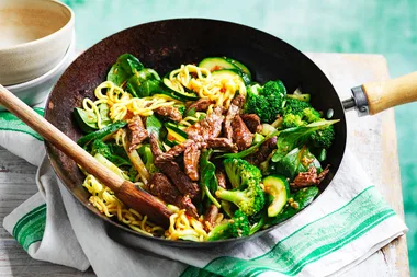 Honey soy beef stir fry.