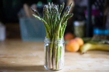 How to stop asparagus and herbs wilting in the fridge