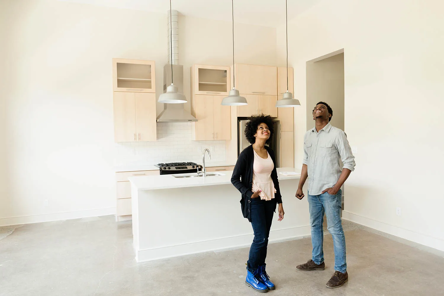 couple inspecting property