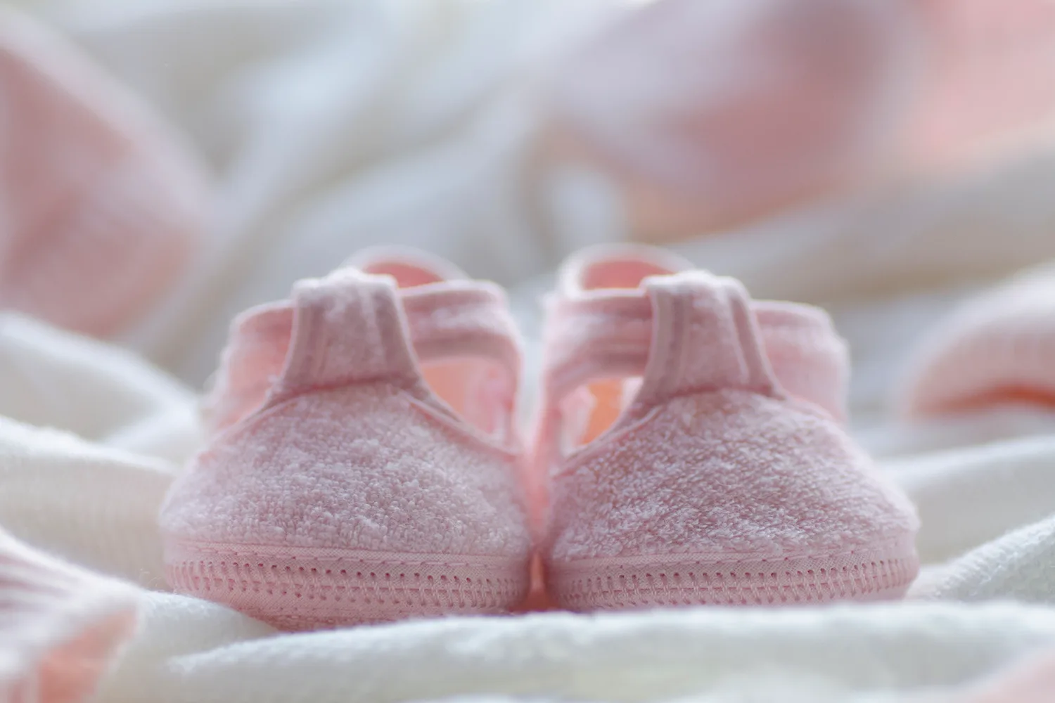 pink baby booties