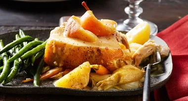 Apple cider pork  shoulder pot roast