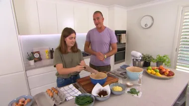 FOLDED OMELETTE WITH BACON BEANS & SAGE