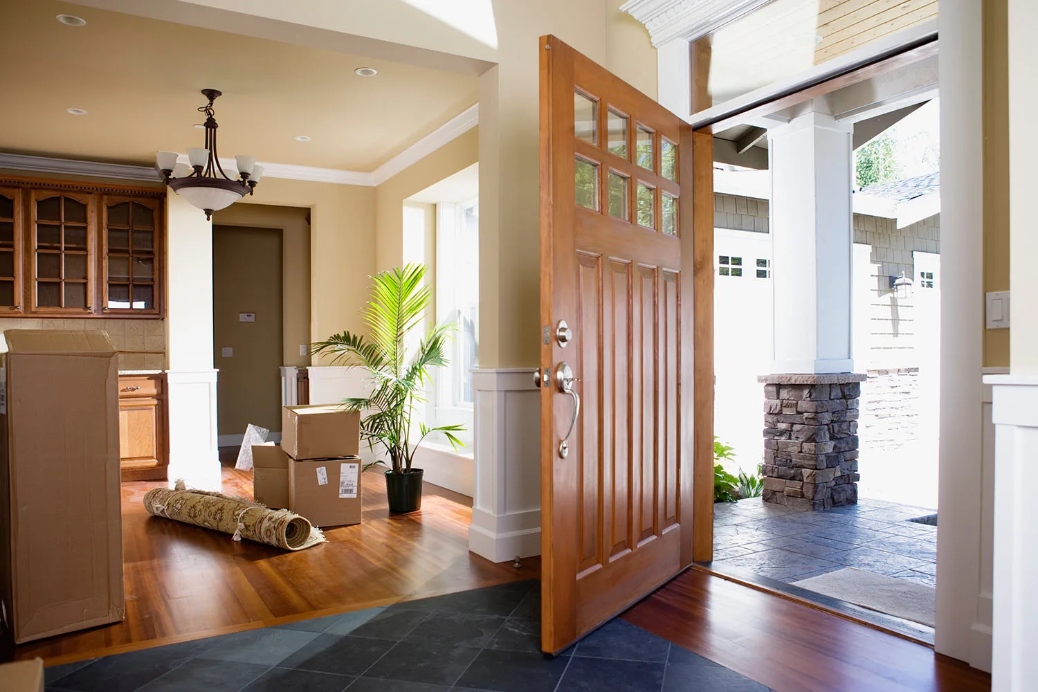 open front door