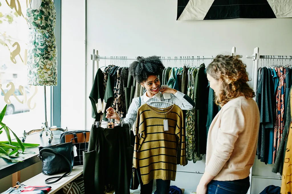 woman shopping for clothes