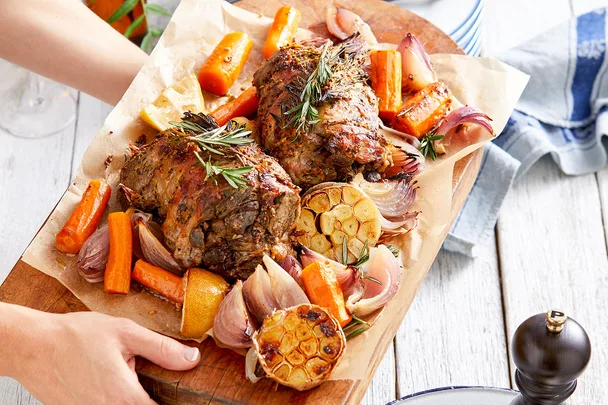 national dish of australia is roast lamb with roasted vegies on the side