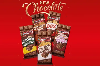Arnott’s have turned your favourite bickies into chocolate bars