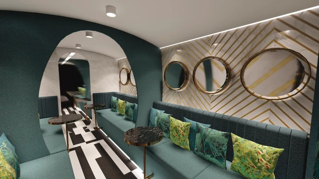 The lavish Green Room