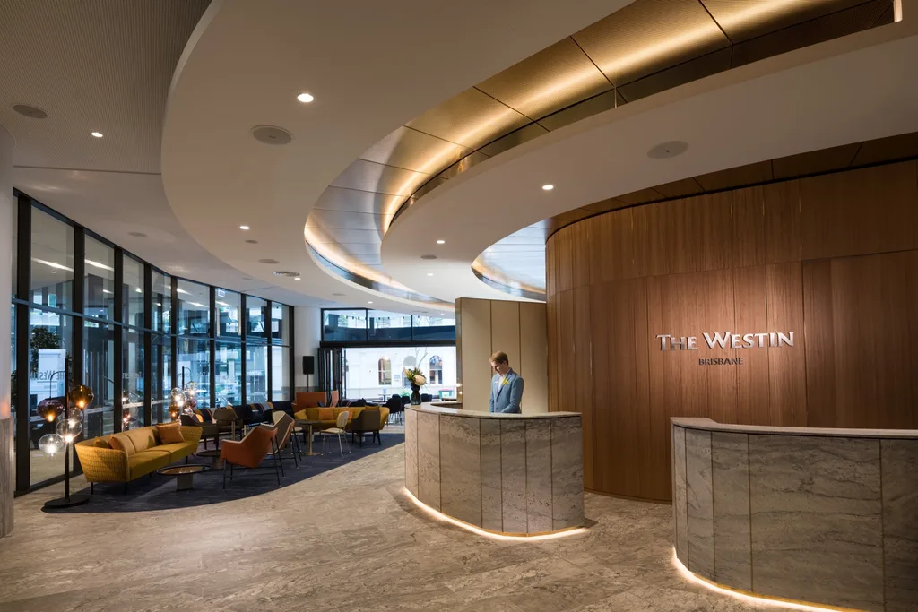 The lobby of The Westin Brisbane
