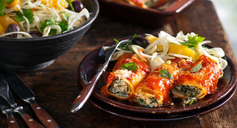 Spinach and ricotta cannelloni - Better Homes & Gardens Australia