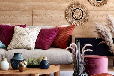 Stylish living room featuring a sofa you can buy with Target discount codes