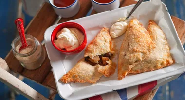 Pear and raisin turnovers