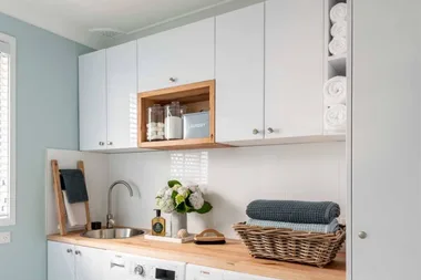 Give your laundry a timber makeover