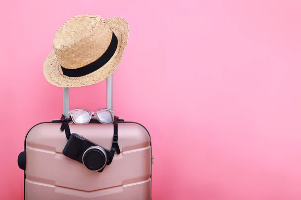 pink suitcase