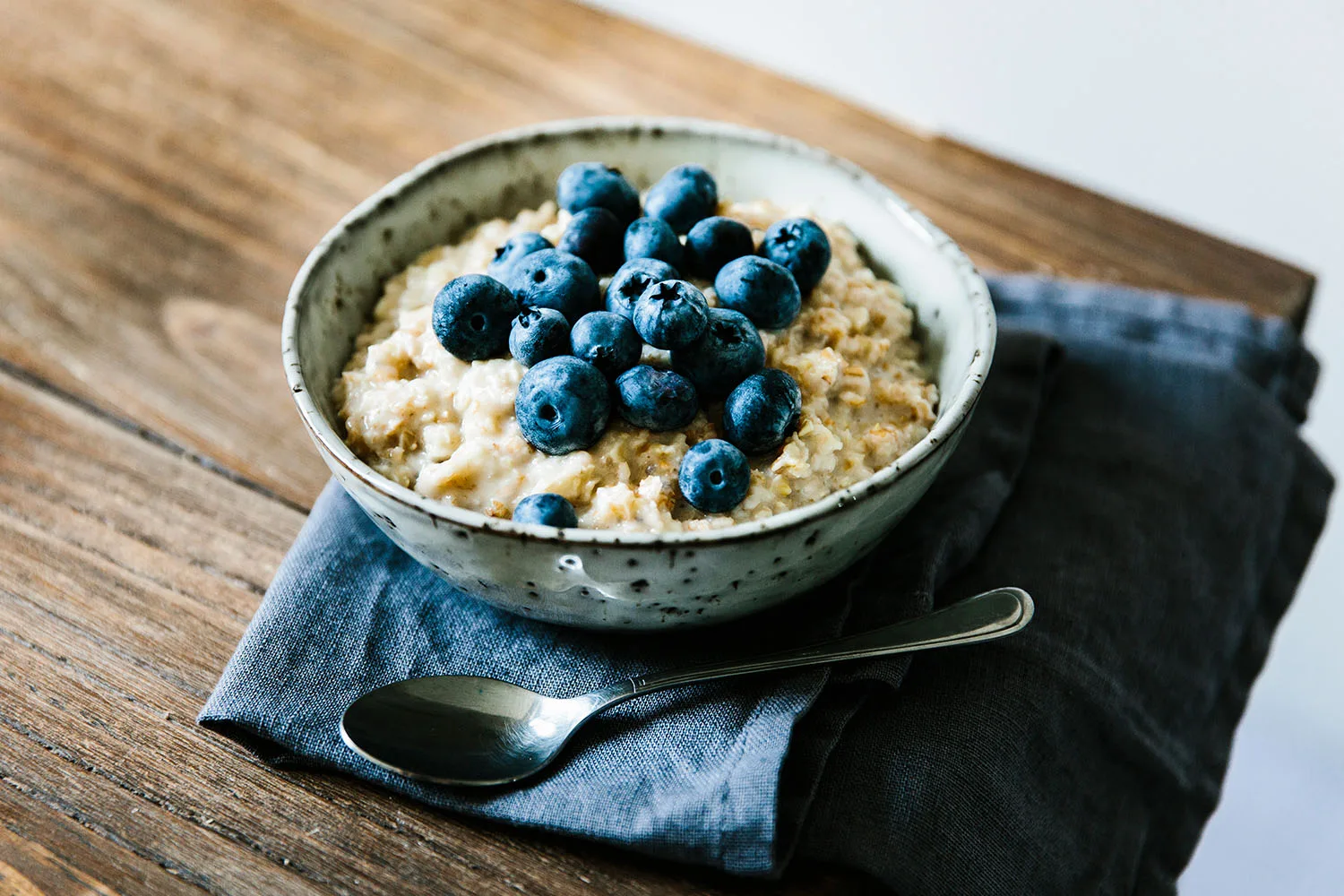 berries on porridge