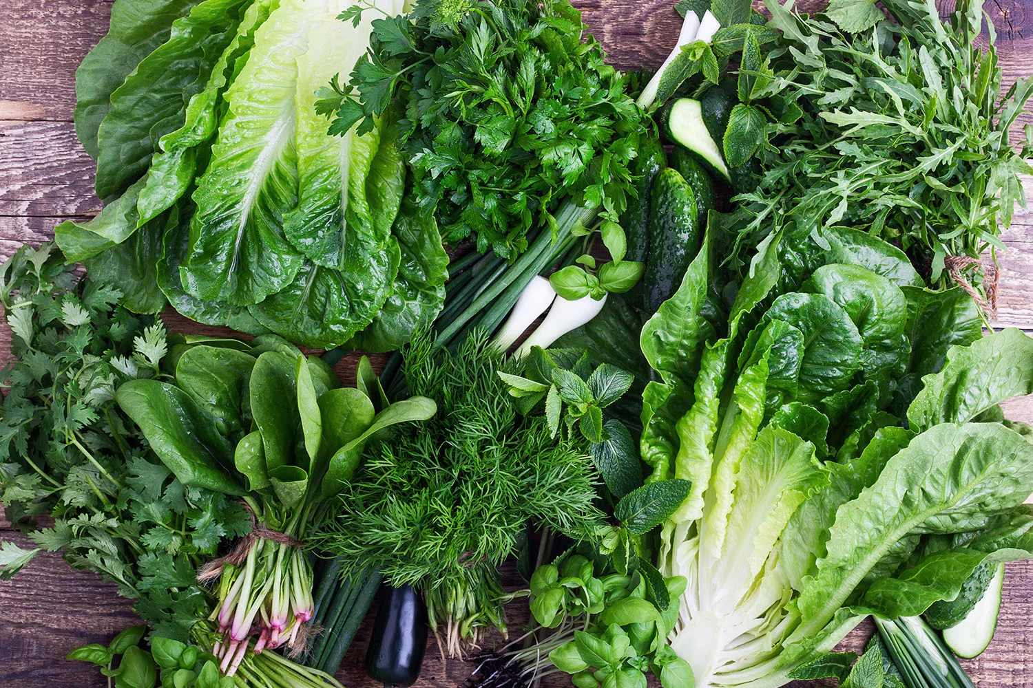 leafy green vegetables