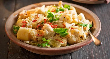 Winter cauliflower  and walnut salad
