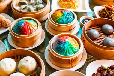 You can now buy giant rainbow dumplings in Melbourne and Sydney