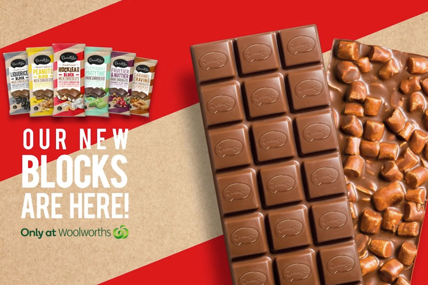 Darrell Lea release six new chocolate block flavours