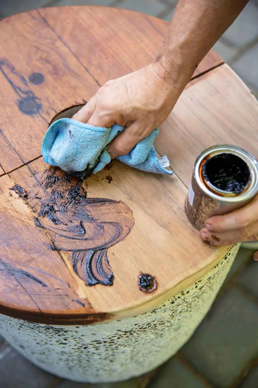 Apply timber finish