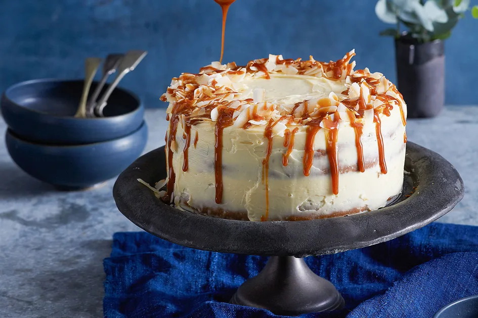 Caramel, banana and coconut cake recipe Recipe - Better Homes &amp; Gardens Australia