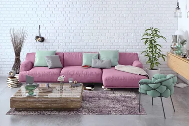 How to decorate a room with pink and mint