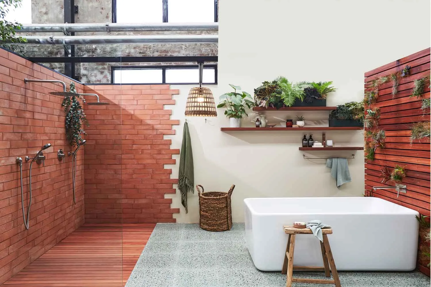 Warehouse style bathroom