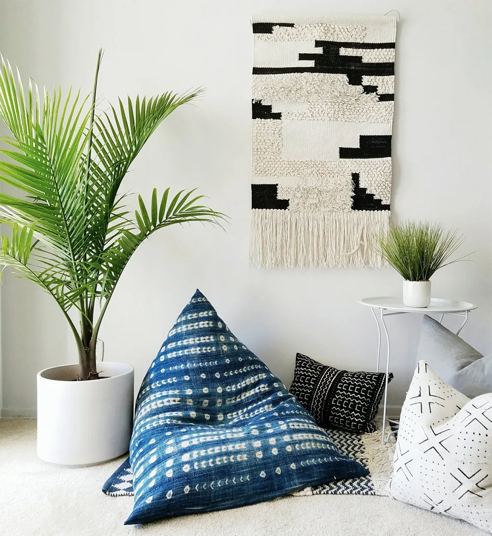 Shipori vintage fabric bean bag
