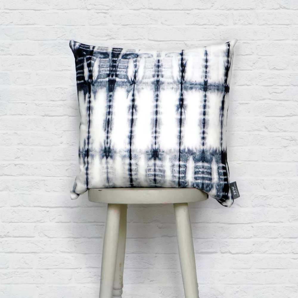 Shibori dip-dye cushions