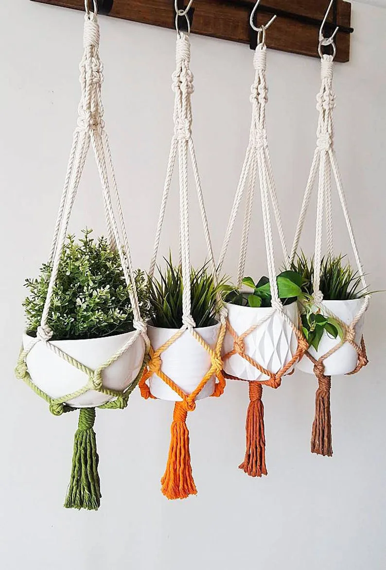 ombre plant hangers macrame