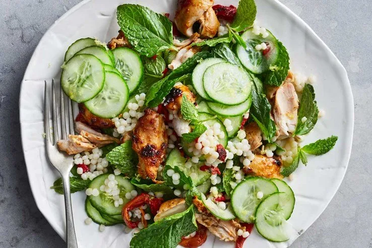 Maple and paprika roasted chicken salad