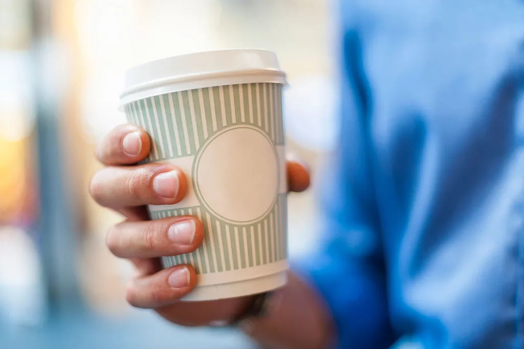 coffee in takeaway cup