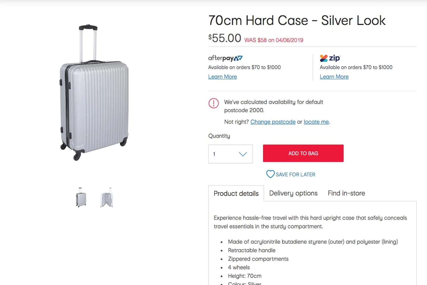 suitcase screenshot